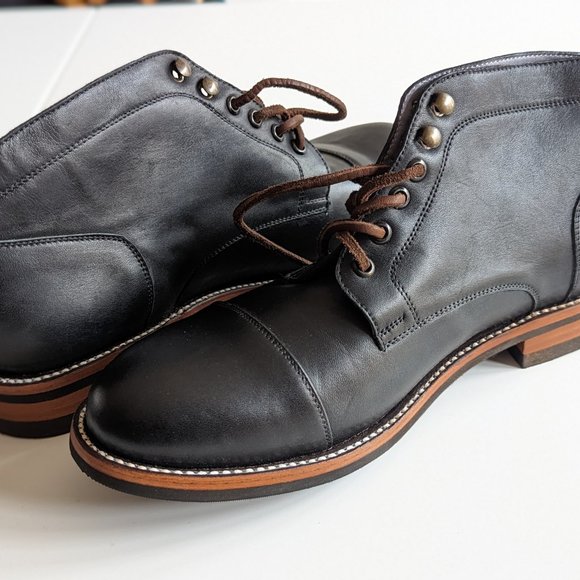 Handmade Miles & Louie Brubeck Short Boot in Black - 10.5M - Picture 1 of 9